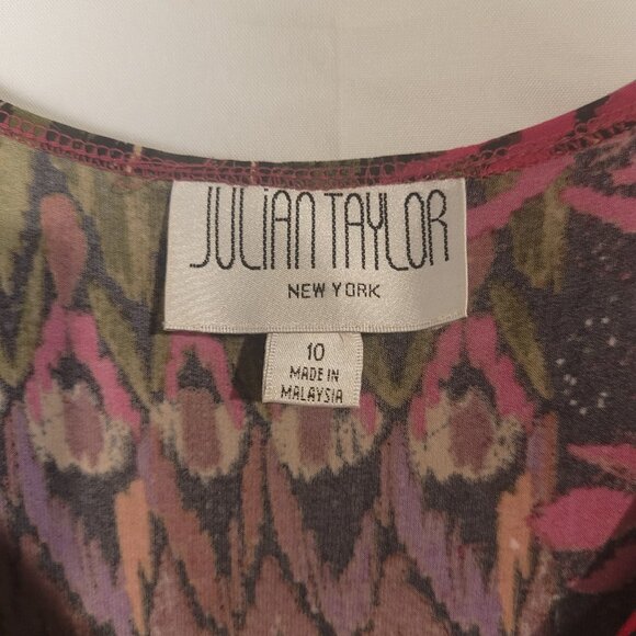 Julian Taylor New York Womens Geometric Boho Sleeveless Dress Size 10 - Picture 2 of 3